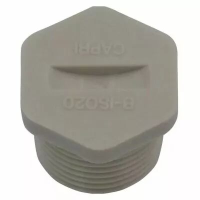 Bouchon 6 Pans - Iso 20 - Polyamide Gris (Cap190206)