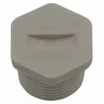 Bouchon 6 Pans - Iso 20 - Polyamide Gris (Cap190206)