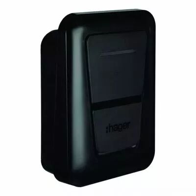 HAGER - Borne de recharge Witty one IP55 1x7kW 1P T2+TIC+RFID+APP BLE+PR (XVR107STP)