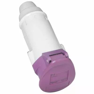 Prise mobile P17 - IP44 - 16 A - 20/25 V~ - 2P - plast (055231)