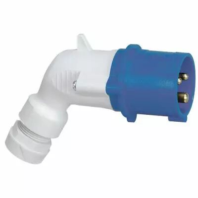 Fiche coud�e P17 - IP44 - 16 A - 200/250 V~ - 2P+T - plast (056453)
