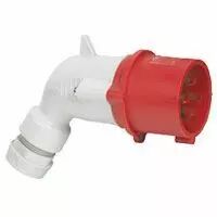 Fiche coud�e P17 - IP44 - 32 A - 380/415 V~ - 3P+T - plast (056477)