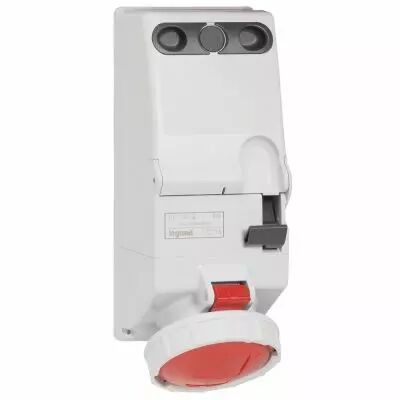 Prise verrouill�e P17 - IP 66 - 63 A - 380/415 V~ - 3P+T - 125x280 (057294)