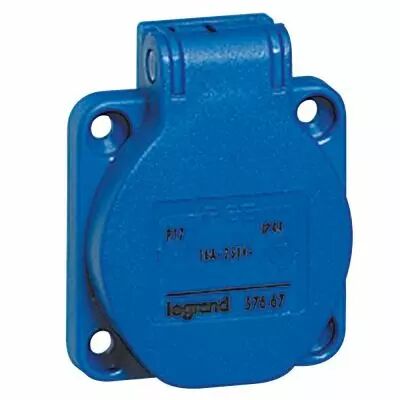 Socle de tableau P17 - 16 A - 250 V~ - brochage dom - encombrement r�duit - bleu (057667)