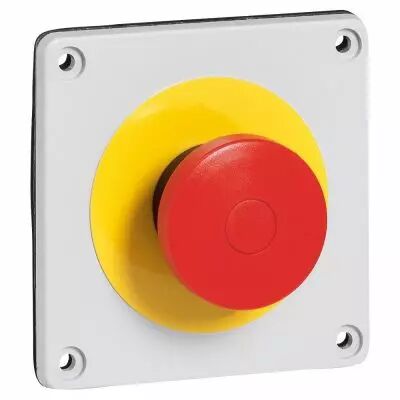 Bouton d'arr�t d'urgence Osmoz pour coffret P17 - plastron pr�-perc� (057740)