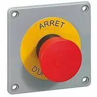 Bouton de coupure d'urgence Osmoz pour coffret P17 - plastron pr�-perc� (057745)