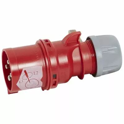 Fiche inverseur de phases P17 - IP 44 - 32 A - 380/415 V~ - 3P+T - plast (058140)