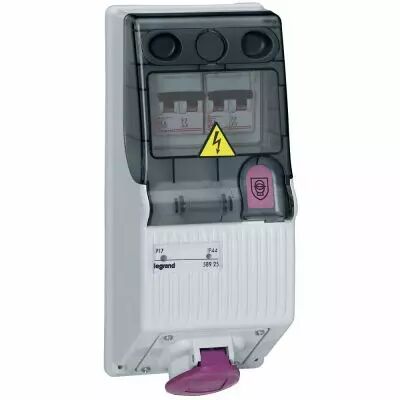 Prise TBT P17 - IP 44 - pour embase haut 280 � 501 mm - 160 VA (058925)