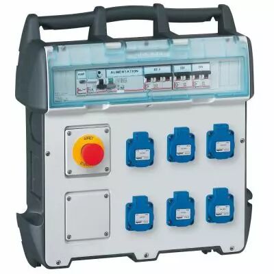 Coffret de chantier P17 - IP 44 - env. IK 09 - 16 A - 400 V~ - 6 prises NFC (058950)
