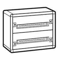 Coffret distribution m�tal XL� 160 - tout modulaire - 2 rang�es - 450x575x147 (020002)
