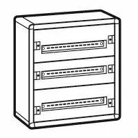 Coffret distribution m�tal XL� 160 - tout modulaire - 3 rang�es - 600x575x147 (020003)