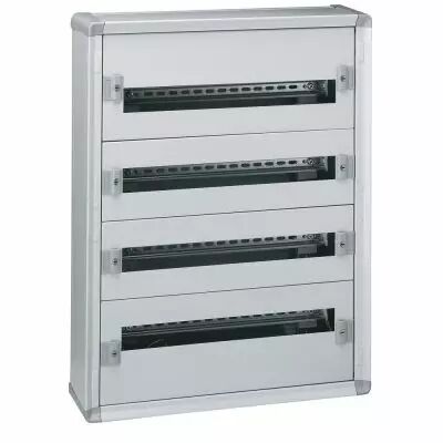 Coffret distribution m�tal XL� 160 - tout modulaire - 4 rang�es - 750x575x147 (020004)