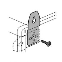 Pattes de fixation murale métal (4) - pour coffrets et armoires IP 43 (020100)