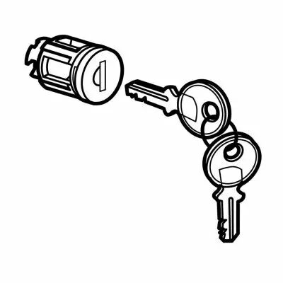 Barillet � cl� type 405 - pour porte m�tal ou vitr�e XL� - avec 1 jeu 2 cl�s (020291)