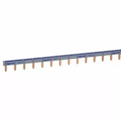 Peigne d'alimentation HX� - 1P - universel Ph + N - L.1m - entraxe dents 1 mod (404937)
