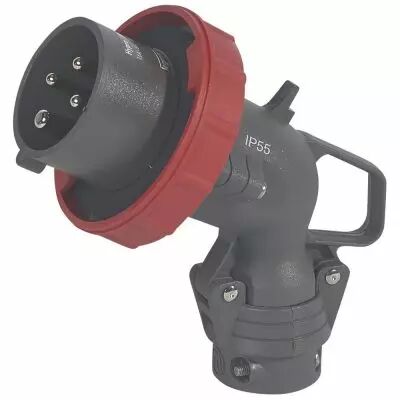 Fiche coud�e Hypra - IP66/67-55 - 16 A - 380/415 V~ - 3P+T - plast (051110)