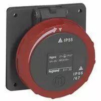Socle tableau entraxe unifi� Hypra -IP66/67-55- 16 A -380/415 V~ - 3P+N+T -plast (051151)
