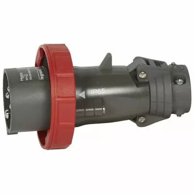 Fiche droite Hypra - IP66/67-55 - 16 A - 380/415 V~ - 3P+T - plast (051160)