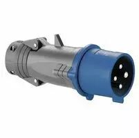 Fiche droite Hypra - IP44 - 16 A - 200/250 V~ - 3P+T - plast (052043)