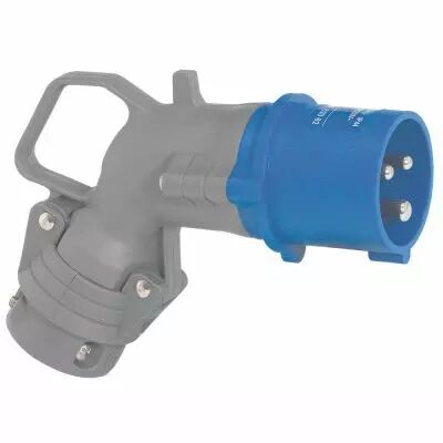 Fiche coud�e Hypra - IP44 - 16 A - 200/250 V~ - 2P+T - plast (052062)