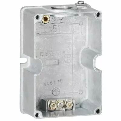 Bo�tier r�versible Hypra - IP44 - 16 A - pour socles 2P+T - m�tal (052069)