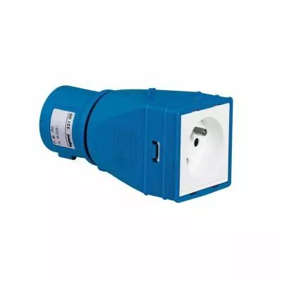 Adaptateur industriel / domestique - 2P+T - 16 A - livr� mont� (052100)