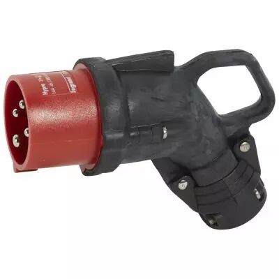 Fiche coud�e Hypra - IP44 - 16 A - 380/415 V~ - 3P+T - caoutchouc (052153)