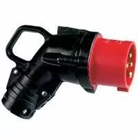 Fiche coud�e Hypra - IP44 - 16 A - 380/415 V~ - 3P+N+T - caoutchouc (052154)