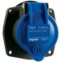 Socle tableau Hypra -IP44- 16 A - 200/250 V~ - 2P+T - plast - rempl M-L 10 A (052179)