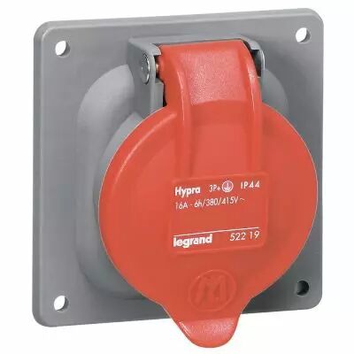 Socle tableau � entraxe unifi� Hypra - IP44 - 16 A - 380/415 V~ - 2P+T (052218)