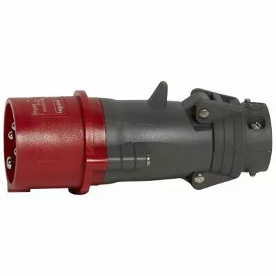 Fiche droite Hypra - IP44 - 16 A - 380/415 V~ - 3P+T - plast (052243)