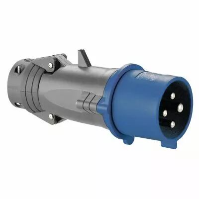 fiche mobile droite hypra ip44 32a - 200v~ � 250v~ - 3p+t - plastique (052743)
