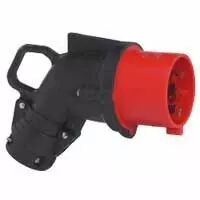 Fiche coud�e Hypra - IP44 - 32 A - 380/415 V~ - 3P+T - caoutchouc (052853)