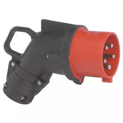 Fiche coud�e Hypra - IP44 - 32 A - 380/415 V~ - 3P+N+T - caoutchouc (052854)
