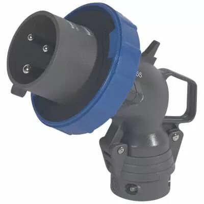 Fiche coud�e Hypra - IP66/67-55 - 32 A - 200/250 V~ - 2P+T - plast (053006)