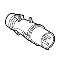 Fiche droite Hypra - IP44 - 63 A - 200/250 V~ - 2P+T - caoutchouc (053652)