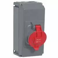 Socle prise saillie Hypra - IP44 - 63 A - 380/415 V~ - 3P+N+T - plast (053724)