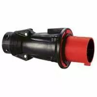 Fiche droite Hypra - IP44 - 63 A - 380/415 V~ - 3P+N+T - caoutchouc (053854)