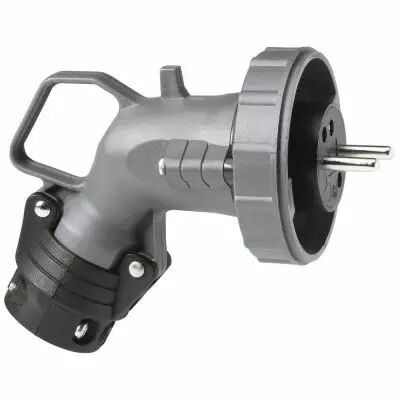 Fiche coud�e Hypra - IP66/67-55 - 16 A - 250 V~ - 2P+T - brochage dom - plast (053933)