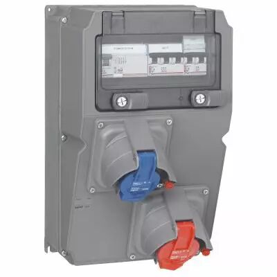 Coffret multiprises Hypra - IP44 - 2 prises - disj + inter dif (059864)