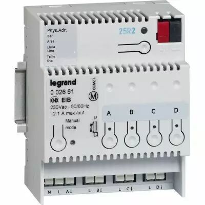 Contr�leur modulaire BUS/KNX - ON/OFF - 4 sorties 8 A - 4 mod (002661)