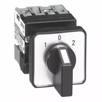 Mini-commutateur - inverseur avec position arr�t - 3P - 6 contacts -fixation �22 (023507)