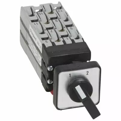 Mini-commutateur - inverseur sans position arr�t - 4P - 8 contacts -fixation �22 (023514)