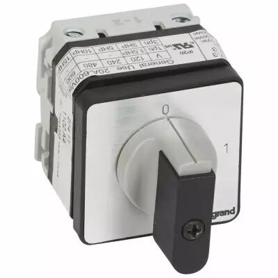Commutateur - inter marche/arr�t - PR 21 - 2P - 2 contacts - fixation vis (027411)