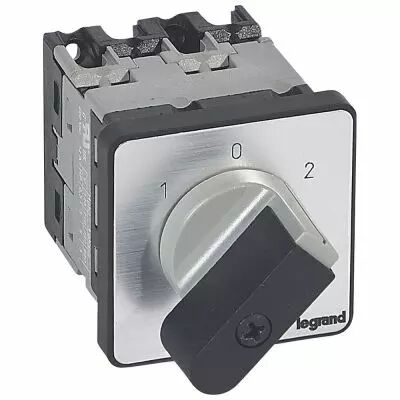 Commutateur - inverseur avec arr�t 45� - PR 12 - 2P - 4 contacts - fixation vis (027431)