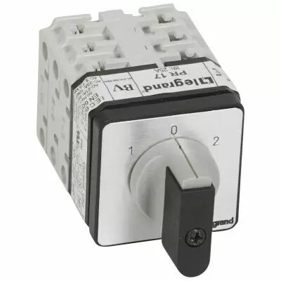 Commutateur - inverseur avec arr�t 45� - PR 17 - 3P - 6 contacts - fixation vis (027437)