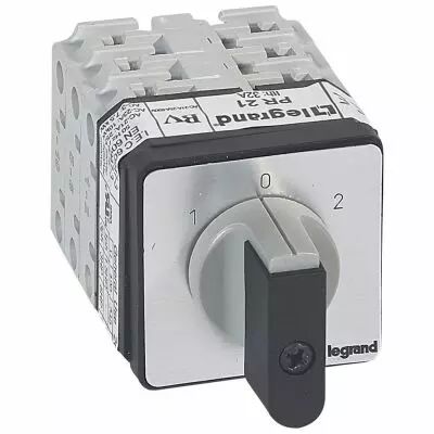 Commutateur - inverseur avec arr�t 45� - PR 21 - 3P - 6 contacts - fixation vis (027442)
