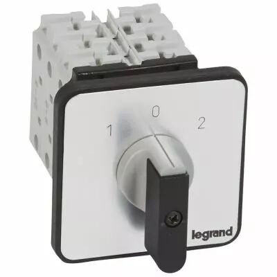 Commutateur - inverseur avec arr�t 45� - PR 26 - 3P - 6 contacts - fixation vis (027447)