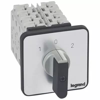 Commutateur - inverseur avec arr�t 45� - PR 26 - 4P - 8 contacts - fixation vis (027448)