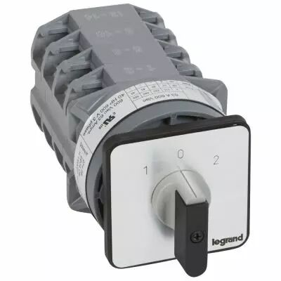 Commutateur - inverseur avec arr�t 45� - PR 63 - 4P - 8 contacts - fixation vis (027458)